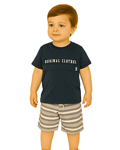 Conjunto Infantil Masculino Camiseta e Bermuda Ecológica 11562