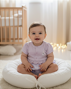Macacão Bebê Feminino Curto Meia Malha Polif Letut 16550