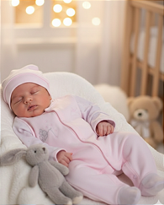 Macacão Feminino Bebê Prematuro Punho Reversível Letut 13528