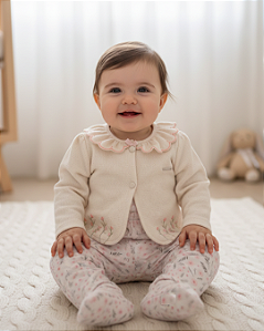 Macacão Bebê Feminino Longo Floral Pala Paraiso 17729