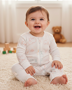 Macacão Bebê Unissex Longo Home Estampados Lebhua 17558