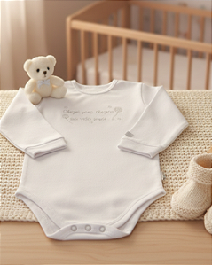 Body Bebê Manga Longa com frase Papai Letut 17400