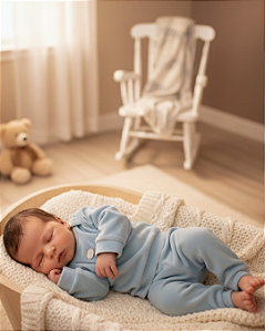 Conjunto Bebê Longo Body Calça Plush Amamentação Letut 17346