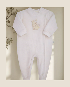 Macacão Bebê Unissex Longo Plush Jacquard Avelud Letut 17288