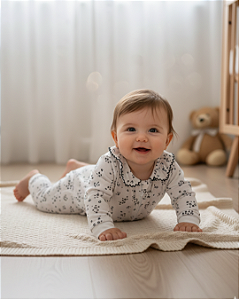 Macacão Bebê Feminino Longo – Leveza - Letut 17309