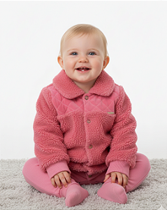 Jaqueta Bebê Feminina em Pelo com Forro de Malha 14653