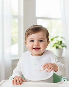 Babador Bordado 100% algodão plastificado 28x22cm Papi 4929