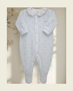Macacão Bebê Feminino Longo Plush Estampado Letut 17271