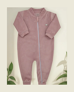 Macacão Bebê Longo Plush Zíper Forrado Letut 17285