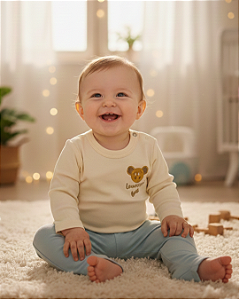 Conjunto Bebê Masculino Body Dog e Calça Baby Fluffy 5002