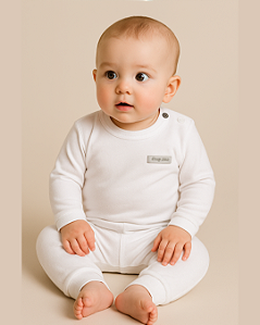 Conjunto Bebê Longo Body Calça 100% Algodão Baby Fluffy 5001