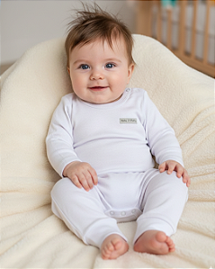 Conjunto Bebê Longo Body Calça 100% Algodão Baby Fluffy 5001