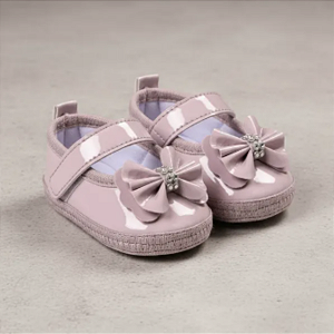 Sapatilha Bebê Feminina Verniz Laço Keto Baby 1165