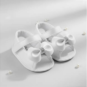 Sandália Bebê Feminina Peep Toe com Laço Keto Baby 1229