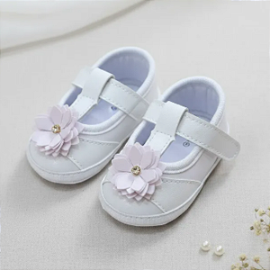 Sapatilha Bebê Feminina Verniz com Flor Keto Baby 1269