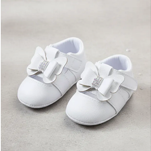 Sapatilha Bebê Feminina Branca com Laço Keto Baby 1242