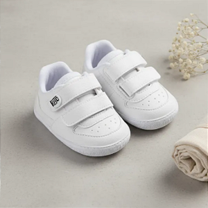 Sapatinho Tênis Bebê Masculino Branco Velcro Keto Baby 3453
