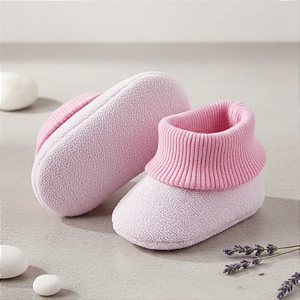 Pantufa Bebê feminina Atoalhada Cano Malha Keto Baby 20217