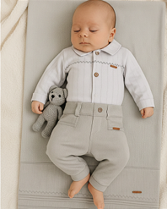 Saída Maternidade Bebê Masculino 3 Peças Paraíso 18595