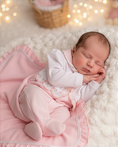 Saída Maternidade Bebê Feminina Macacão e Manta Paraiso 18604