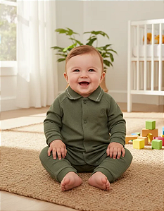 Macacão Bebê Masculino Longo Linha Colors Paraíso 18564