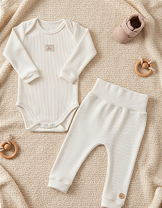 Conjunto Bebê Longo Body Calça Letut Linha Amamentação 18210