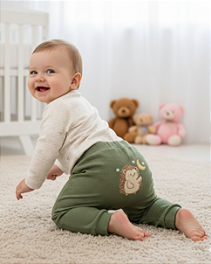 Conjunto Bebê Masculino Longo Body e Calça Letut 18188