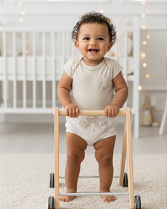 Conjunto Bebê Feminino Curto de Body e Shorts Letut 18232