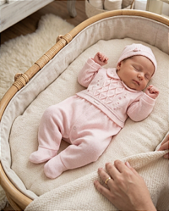 Macacão Bebê Feminino Longo Casinha de Abelha Paraíso 19064
