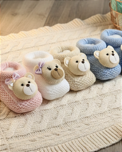 Sapatinho Bebê Unissex Tricô Bichinho DAF