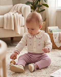 Conjunto Bebê Feminino Body Manga Longa Calça Paraíso 19122