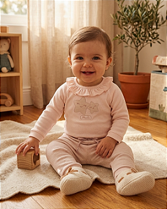 Conjunto Bebê Body Plush e Calça Estampada Paraiso 19168