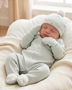 Kit Bebê Plush com Bordado Ovelha nos Pezinhos Letut 19622