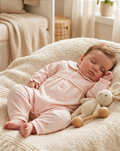 Macacão Bebê Feminino Malha com toque macio Letut 19662