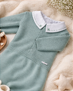 Saída de Maternidade Masculina Tricô 6Pçs Bebê Tricô MM209