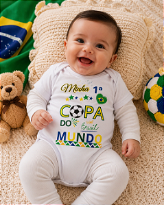 Body Bebê Minha 1ª Copa do Mundo Brasil Pingo Doce - 515