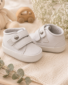Tenis Bebê Masculino Batizado Pimpolho Branco 110615