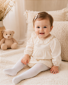 Meia-Calça Bebê Poliam Fio 20 05 a 24 Meses Pimpolho 300314