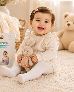 Meia-Calça Bebê Algodão Lisa Pimpolho 9504 9508