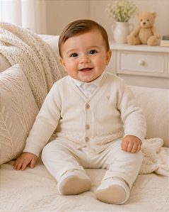 Suéter Bebê Plush Batizado Linha Cerimônia Paraíso 19445