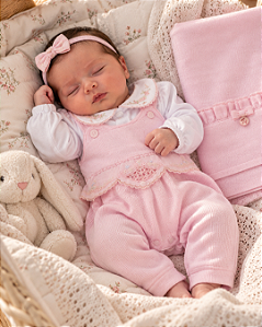Saída de Maternidade Bebê Feminina Rosa Paraíso 20007
