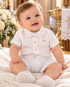 Conjunto Bebê Masculino Batizado Cerimônia Paraíso 19976