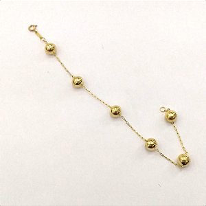 Pulseira Bola 7M em Ouro 18k