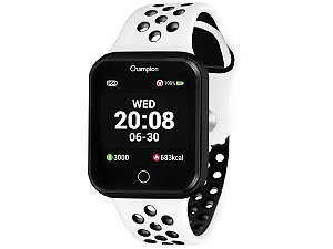 Relógio Champion Smart Whatch Branco e Preto