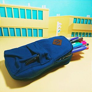 Estojo Mini Mochila - azul