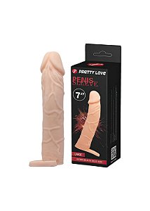 Capa Peniana Extensor de 5 cm e Anel para Escroto - Pretty Love