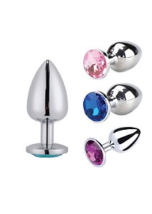 Plug Anal Metálico com Pedra - Our Monment - Tamanho M