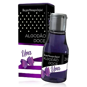 Óleo Beijável para Massagem La Pimienta - Algodão Doce - 35ml - Sabor Uva