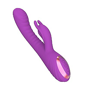 Vibrador de Ponto G e Clitóris com Dedilhar Tapping
