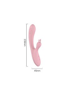 Vibrador Ponto G e Clítoris Double Bunny Recarregável